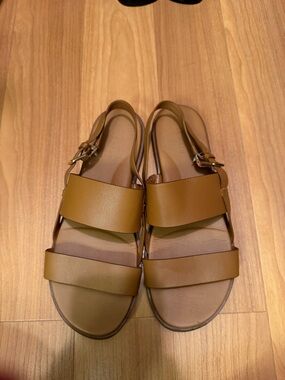 Cole Haan Tan Double-Strap Slingback Sandals